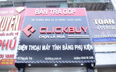 Thiết kế thi công biển quảng cáo cửa hàng điện thoại đẹp – Thành Nam
