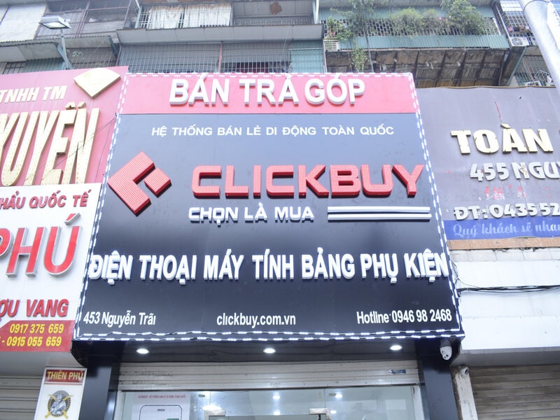 Thiết kế thi công biển quảng cáo cửa hàng điện thoại đẹp – Thành Nam